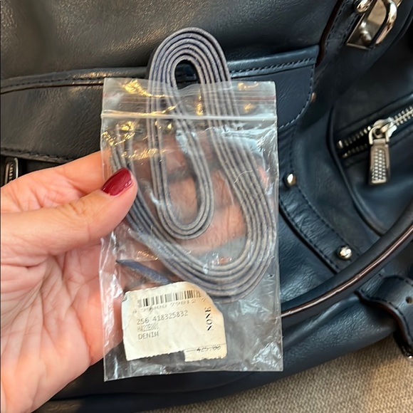 Rebecca Mincoff Cupid Satchel- blue/grey - Picture 6 of 9